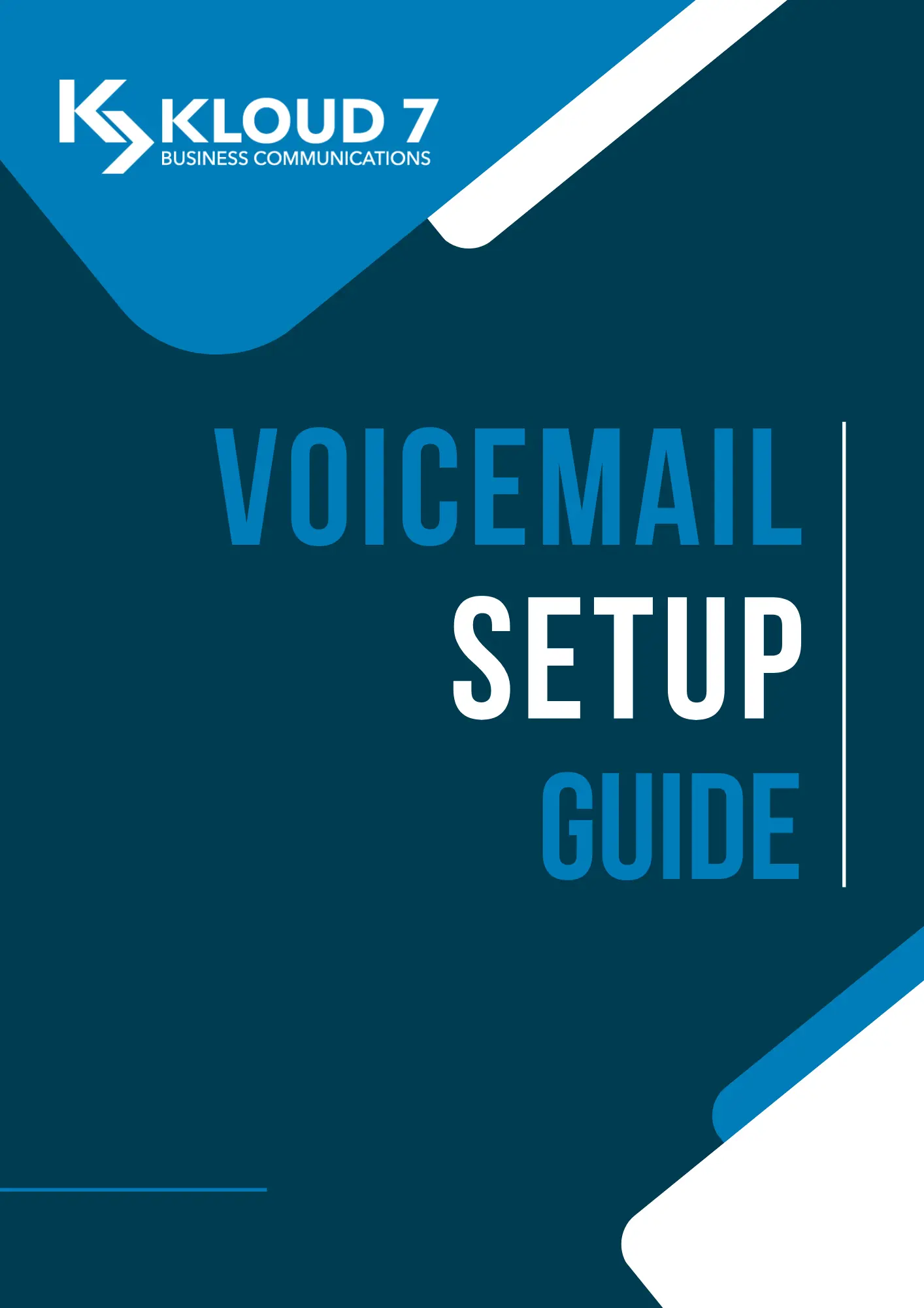 The kloud 7 voicemail setup guide to get you started.