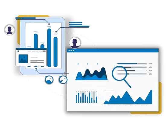 graphic representing call analytics to check call data.